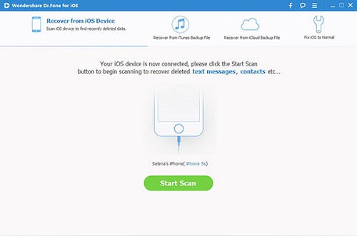 Wondershare Dr.Fone for iOS is an iPhone data recovery tool that lets you recover deleted data from iPhone, iPad and iPod touch, including the newest iPhone 6s (Plus).